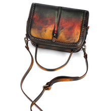 Load image into Gallery viewer, Genuine Leather Small Satchel Purses and Handbags Shoulder Bag for Women Vintage Real Leather Crossbody Purse with Strap