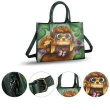 Load image into Gallery viewer, Genuine Leather Handbag for Women Hand Painted Leather Top Handle Bag Handmade Crossbody Purse Work Tote