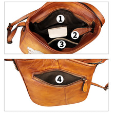 Load image into Gallery viewer, Genuine Leather Crossbody Bag for Women Hand Painted Leather Handmade Crossbody Satchel Purse Handbag