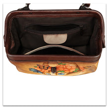 Load image into Gallery viewer, Genuine Leather Handbag Satchel for Women Hand Painted Leather Handmade Pouch Casual Shoulder Purse Bag