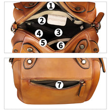 Load image into Gallery viewer, Hand painted Genuine Leather Purse and Handbag for Women Crossbody Shoulder Bag