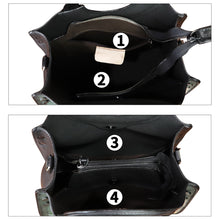 Load image into Gallery viewer, Genuine Leather Tote Bag for Women Hand Painted Leather Shoulder Handbag Handmade Purse Crossbody Work Tote Casual Purse
