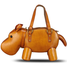 Load image into Gallery viewer, Genuine Leather Purses and Handbags for Women Hippo Shape Shoulder Bag Crossbody