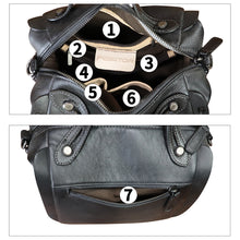 Load image into Gallery viewer, Hand painted Genuine Leather Purse and Handbag for Women Crossbody Shoulder Bag