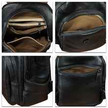 Load image into Gallery viewer, Genuine Leather Backpack for Women Hand Painted Knapsack Purse Designer Handmade Rucksack Casual Daypack