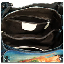 Load image into Gallery viewer, Genuine Leather Handbag Satchel for Women Hand Painted Shoulder Bag Handmade Work Tote Casual Crossbody Purse