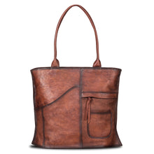 Load image into Gallery viewer, Genuine Leather Shoulder Bag Tote Bag for Women Vintage Real Leather Purses and Handbags Top Handle Satchel Bag