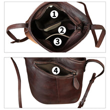Load image into Gallery viewer, Genuine Leather Crossbody Bag for Women Hand Painted Leather Handmade Crossbody Satchel Purse Handbag