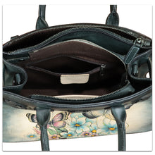 Load image into Gallery viewer, Genuine Leather Satchel for Women Hand Painted Leather Handbag Top Handle Bags Handmade Crossbody Purse Work Tote
