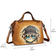 Load image into Gallery viewer, Hand painted Genuine Leather Purse and Handbag for Women Crossbody Shoulder Bag