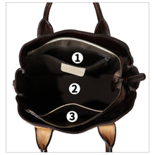 Load image into Gallery viewer, Genuine Leather Satchel for Women Hand Painted Leather Handbag Top Handle Bags Handmade Purse Crossbody Bag