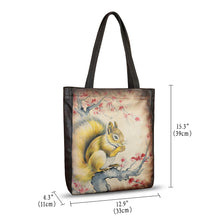 Load image into Gallery viewer, Genuine Leather Shoulder Bag for Women Hand Painted Leather Handbag Handmade Work Tote Bag Casual Shoulder Purse