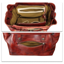 Load image into Gallery viewer, Genuine Leather Handbag Satchel for Women Hand Painted Handmade Crossbody Work Tote Bag Casual Shoulder Purses