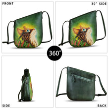 Load image into Gallery viewer, Genuine Leather Crossbody Bag for Women Hand Painted Leather Handmade Crossbody Satchel Purse Handbag