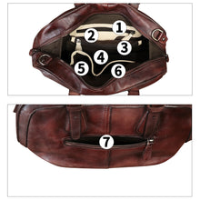 Load image into Gallery viewer, Genuine Leather Satchel for Women Hand Painted Leather Handbag Top Handle Bags Handmade Crossbody Purse Tote Bag