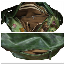 Load image into Gallery viewer, Genuine Leather Crossbody Bag Hand Painted Sling Backpack Retro Handmade Shoulder Daypack Purse Satchel