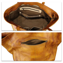 Load image into Gallery viewer, Genuine Leather Shoulder Bag for Women Hand Painted Handbag Handmade Crossbody Work Tote Casual Daypack Purse