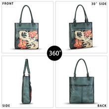 Load image into Gallery viewer, Genuine Leather Shoulder Bag for Women Hand Painted Leather Handbag Handmade Work Tote Bag Casual Hand Purse