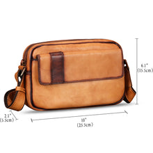 Load image into Gallery viewer, IVTG Genuine Leather Messenger Bag for Men Crossbody Shoulder Bag Casual Sling Daypack Business Work Daily Purse Satchel