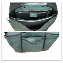 Load image into Gallery viewer, Genuine Leather Satchel for Women Hand Painted Handbag Top Handle Bags Handmade Purse Crossbody Tote Bag Purse