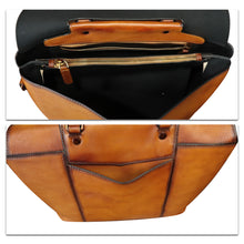 Load image into Gallery viewer, Genuine Leather Satchel for Women Hand Painted Handbag Top Handle Bags Handmade Purse Crossbody Tote Bag Purse