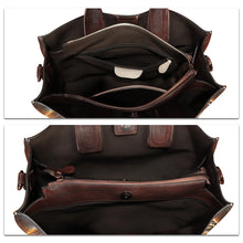 Load image into Gallery viewer, Genuine Leather Handbag for Women Hand Painted Leather Top Handle Bag Handmade Crossbody Purse Work Tote