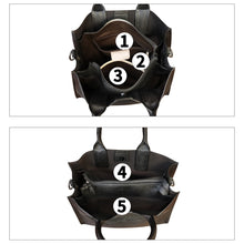 Load image into Gallery viewer, Genuine Leather Handbag for Women Hand Painted Leather Top Handle Bag Handmade Crossbody Purse Work Tote