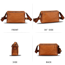 Load image into Gallery viewer, Genuine Leather Messenger Bag for Men Vintage Real Soft Leather Shoulder Bag Crossbody Bag Satchael Purse