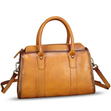 Load image into Gallery viewer, Genuine Leather Purses and Handbags for Women Vintage Handmade Leather Top Handle Purses Satchel Shoulder Bag with Strap