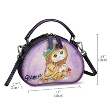 Load image into Gallery viewer, Genuine Leather Crossbody Bag for Women Hand Painted Leather Handmade Small Satchel Handbag Crossbody Purse