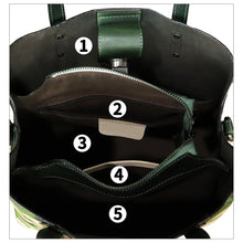 Load image into Gallery viewer, Genuine Leather Handbag Satchel for Women Hand Painted Leather Handmade Work Tote Bag Casual Shoulder Purse