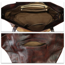 Load image into Gallery viewer, Genuine Leather Shoulder Bag for Women Hand Painted Handbag Handmade Crossbody Work Tote Casual Daypack Purse