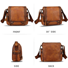 Load image into Gallery viewer, Genuine Leather Purse and Messenger Bag for Men Leather Shoulder Bag Crossbody Bag Satchel Purse Briefcase with Strap