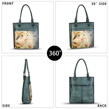 Load image into Gallery viewer, Genuine Leather Shoulder Bag for Women Hand Painted Leather Handbag Handmade Work Tote Bag Casual Hand Purse
