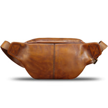 Load image into Gallery viewer, Genuine Leather Fanny Pack for Women and Men Vintage Real Leather Sling Bag Crossbody Bag Fashion Waist Bag Chest Purse