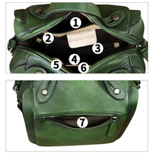 Load image into Gallery viewer, Hand painted Genuine Leather Purse and Handbag for Women Crossbody Shoulder Bag