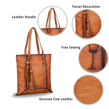 Load image into Gallery viewer, Genuine Leather Large Shoulder Bag Tote Bag for Women Vintage Real Leather Purses and Handbags Satchel Bags