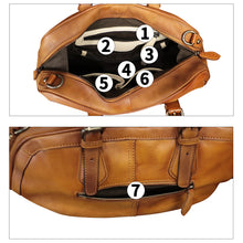 Load image into Gallery viewer, Genuine Leather Satchel for Women Hand Painted Leather Handbag Top Handle Bags Handmade Crossbody Purse Tote Bag