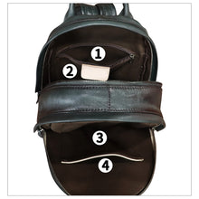 Load image into Gallery viewer, Genuine Leather Backpack for Women Hand Painted Purse Retro Leather Handmade College Knapsack Rucksack Casual Daypack