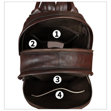 Load image into Gallery viewer, Genuine Leather Backpack for Women Hand Painted Purse Retro Leather Handmade College Knapsack Rucksack Casual Daypack