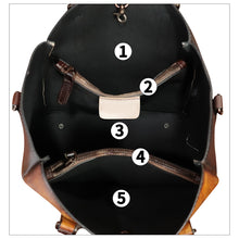 Load image into Gallery viewer, Genuine Leather Handbag for Women Hand Painted Leather Top Handle Satchel Handmade Crossbody Purse Tote Bag