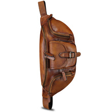 Load image into Gallery viewer, Genuine Leather Fanny Pack for Men and Women Real Leather Sling Bag Crossbody Bag Fashion Waist Bag Chest Purse