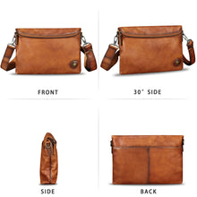 Load image into Gallery viewer, IVTG Genuine Leather Messenger Bag and Clutch Purse for Men and Women Leather Shoulder Bag Crossbody Satchel Purse with Strap