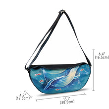 Load image into Gallery viewer, Genuine Leather Crossbody Bag Hand Painted Sling Backpack Retro Handmade Shoulder Daypack Purse Satchel