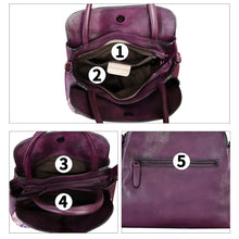 Load image into Gallery viewer, Genuine Leather Handbag for Women Hand Painted Leather Top Handle Satchel Handmade Crossbody Purse