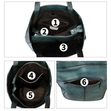 Load image into Gallery viewer, Genuine Leather Shoulder Bag for Women Hand Painted Leather Handbag Handmade Work Tote Bag Casual Shoulder Purse