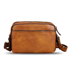 Load image into Gallery viewer, Genuine Leather Shoulder Bag Crossbody Bag for Men Vintage Real Leather Satchel for Men Messenger Bag for Work Travel
