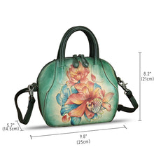 Load image into Gallery viewer, Genuine Leather Handbag for Women Purse Hand Painted Leather Top Handle Satchel Handmade Crossbody Pouch