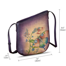 Load image into Gallery viewer, Genuine Leather Crossbody Bag for Women Hand Painted Leather Handmade Crossbody Satchel Purse Handbag
