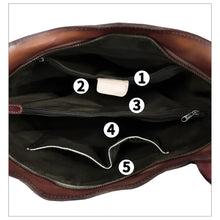 Load image into Gallery viewer, Genuine Leather Shoulder Bag for Women Hand Painted Leather Handbag Handmade Purse Work Tote Bag Casual Purse